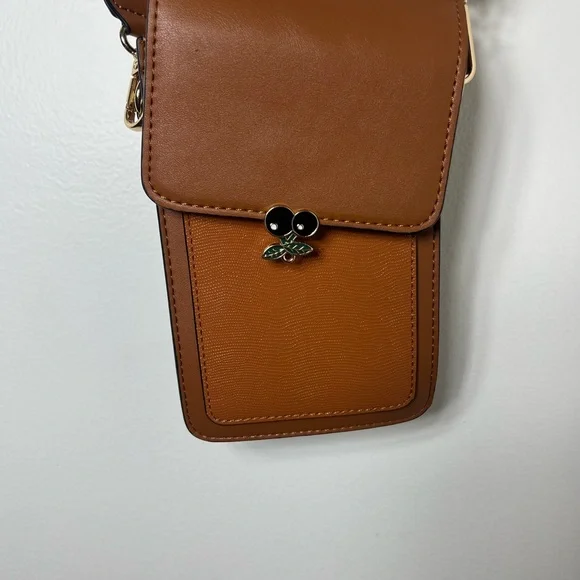 Lulla Collection NYC Brown Mini Crossbody Phone Bag Adjustable Strap - Picture 1 of 12